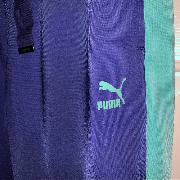 Puma purple and teal track pants size medium - Picture 3 of 4